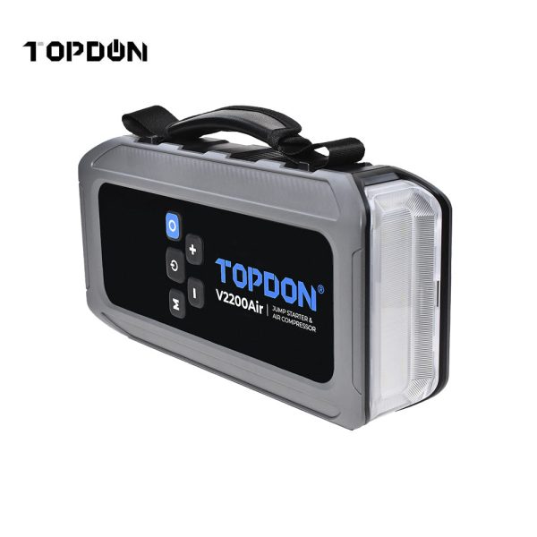 TOPDON V2200Air 2-in-1 2200 Peak Amp 12000mAh Jump Starter and Tire Inflator For Discount - Image 4