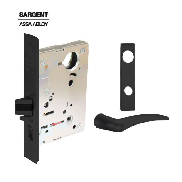 Sargent - 8237 - Classroom Mortise Lock - Heavy Duty Less Cylinder - LFIC - Key Code - Escutcheon Trim Function - Grade 1 - US20D (Dark Statuary Bronze Lacquered) Online Hot Sale - Image 2