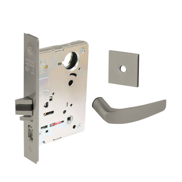 Sargent - 8237 - Classroom Mortise Lock - Heavy Duty Less Cylinder - LFIC - Key Code - Rose Trim Function - Grade 1 - US15 (Satin Nickel Plated, Clear Coated) Discount - Image 3