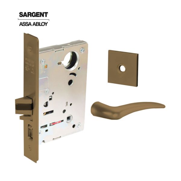 Sargent - 8204 - Storeroom Mortise Lock - Heavy Duty Less Cylinder - SFIC - Keyed Alike - Rose Trim Function - Grade 1 - US10 (Satin Bronze, Clear Coated) Cheap - Image 2