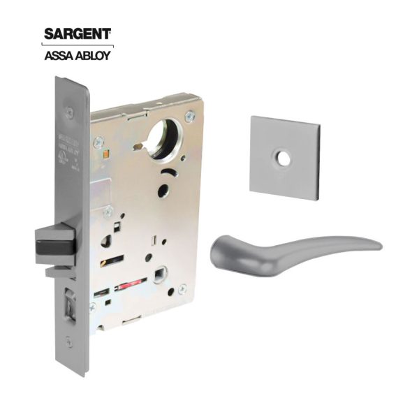 Sargent - 8237 - Classroom Mortise Lock - Heavy Duty Less Cylinder - LFIC - Keyed Different - Rose Trim Function - Grade 1 - US26 (Bright Chromium Plated Over Nickel) Online Sale - Image 2