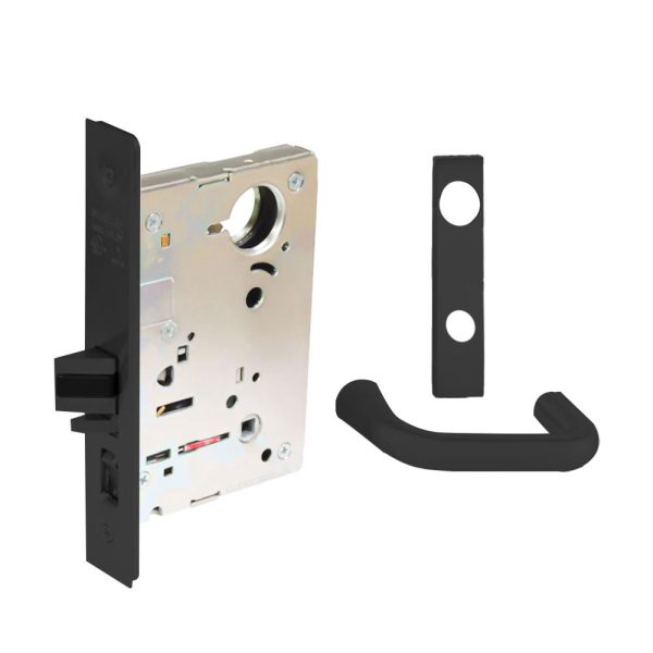 Sargent - 8204 - Storeroom Mortise Lock - Heavy Duty Less Cylinder - LFIC - Escutcheon Trim Function - Grade 1 - BSP (Black Suede Powder Coat) For Discount - Image 5