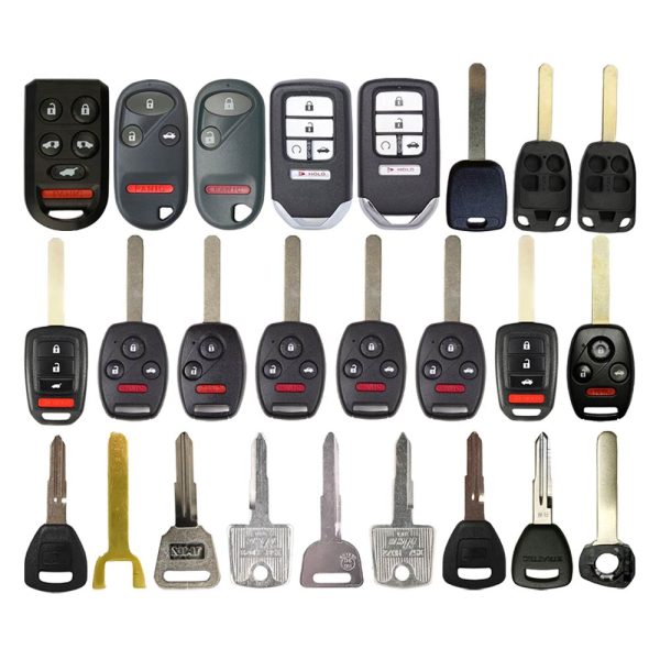 AKS KEYS Aftermarket Starter Pack with 25 Honda Remotes, Shells, Key Blanks, Blades and Transponder Keys Discount