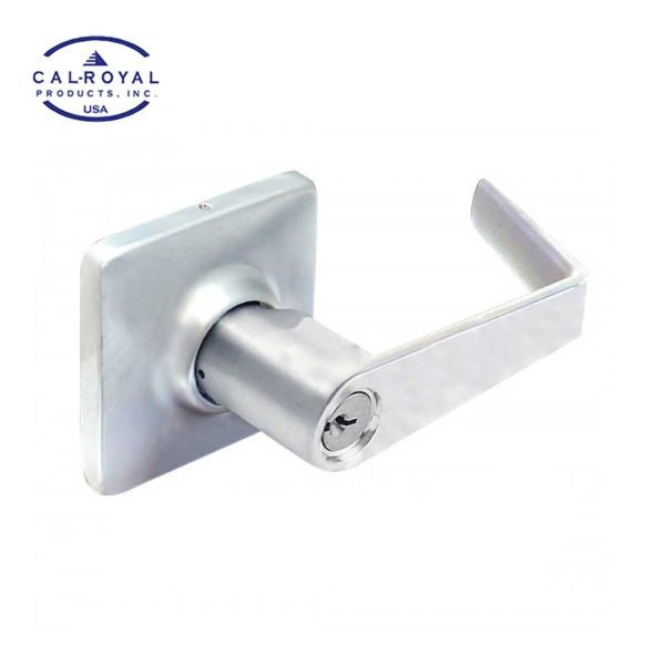 Cal-Royal Entrance Push Button Lock with SG Design Lever and Square Rose - 2-3 4 Inch T-Strike - Grade 2 Cheap - Image 2