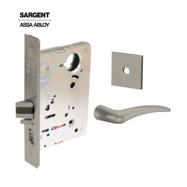 Sargent - 8237 - Classroom Mortise Lock - Heavy Duty Less Cylinder - LFIC - Keyed Different - Rose Trim Function - Grade 1 - US15 (Satin Nickel Plated, Clear Coated) Supply - Image 2