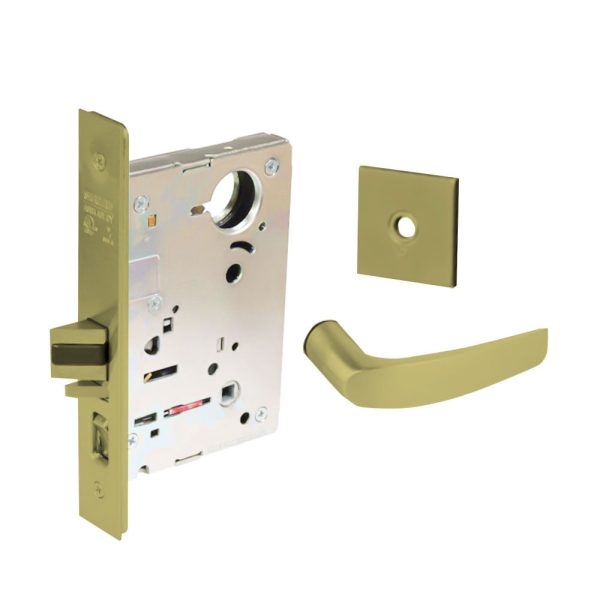 Sargent - 8237 - Classroom Mortise Lock - Heavy Duty Less Cylinder - LFIC - Rose Trim Function - Grade 1 - US4 (Satin Brass, Clear Coated) Sale - Image 3