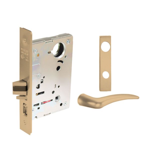 Sargent - 8237 - Classroom Mortise Lock - Heavy Duty Standard Cylinder - SFIC - Keyed Alike - Escutcheon Trim Function - Grade 1 - US9 (Bright Bronze, Clear Coated) For Discount