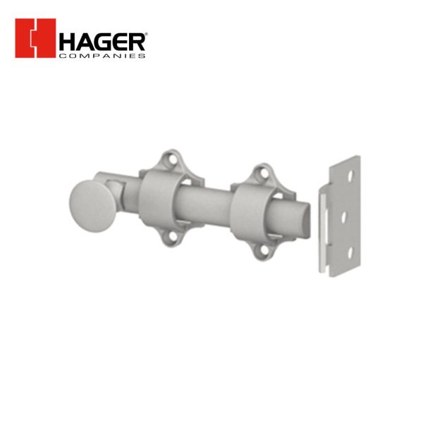 HAGER - 279D - Dutch Door Surface Bolt Universal and Angle Strikes Included - Satin Chrome Online now - Image 2