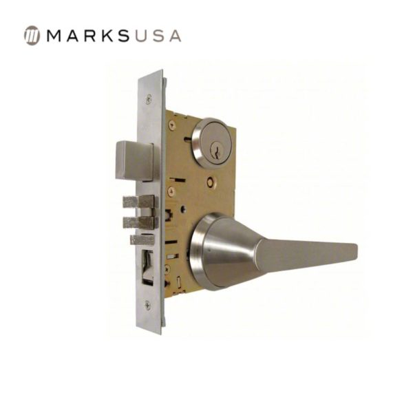 Marks USA - 5SS19F - Dormitory Mortise Cylinder Lock - Anti-Ligature Lever - Field Reversible - Grade 1 - Satin Stainless Steel Online Sale - Image 2