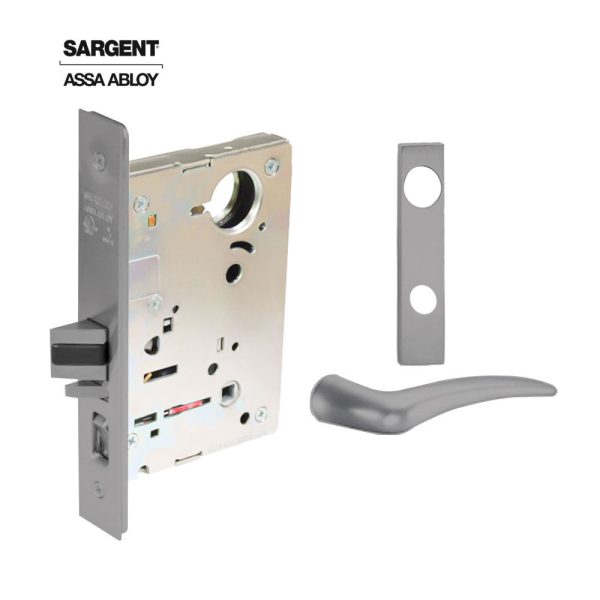 Sargent - 8204 - Storeroom Mortise Lock - Heavy Duty Less Cylinder - SFIC - Keyed Different - Escutcheon Trim Function - Grade 1 - US26D (Satin Chromium Plated Over Nickel) Online Sale - Image 2