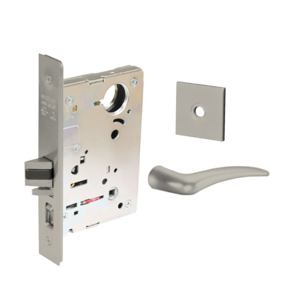 Sargent - 8237 - Classroom Mortise Lock - Heavy Duty Less Cylinder - LFIC - Rose Trim Function - Grade 1 - US14 (Bright Nickel Plated, Clear Coated) on Sale