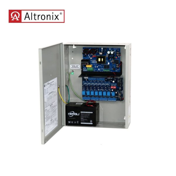 Altronix - AL1012ULACMCB - Power Supply or Access Power Controller - Input 115VAC 60Hz at 2.6A - 8 PTC Outputs - 12VDC at 10A - Grey Enclosure Fashion - Image 2