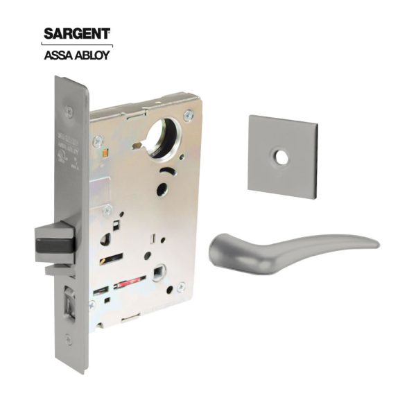 Sargent - 8204 - Storeroom Mortise Lock - Heavy Duty Standard Cylinder - LFIC - Keyed Different - Rose Trim Function - Grade 1 - US32 (Bright Stainless Steel) Online - Image 2
