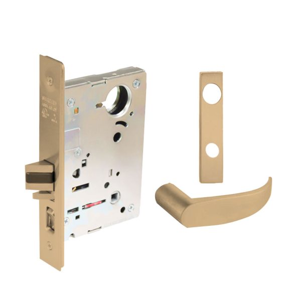 Sargent - 8204 - Storeroom Mortise Lock - Heavy Duty Standard Cylinder - LFIC - Keyed Different - Escutcheon Trim Function - Grade 1 - US9 (Bright Bronze, Clear Coated) Discount - Image 4