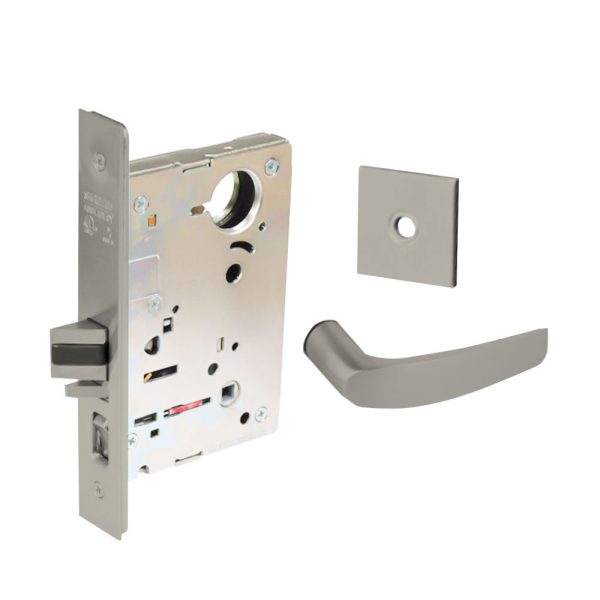 Sargent - 8237 - Classroom Mortise Lock - Heavy Duty Less Cylinder - LFIC - Rose Trim Function - Grade 1 - US14 (Bright Nickel Plated, Clear Coated) on Sale - Image 3