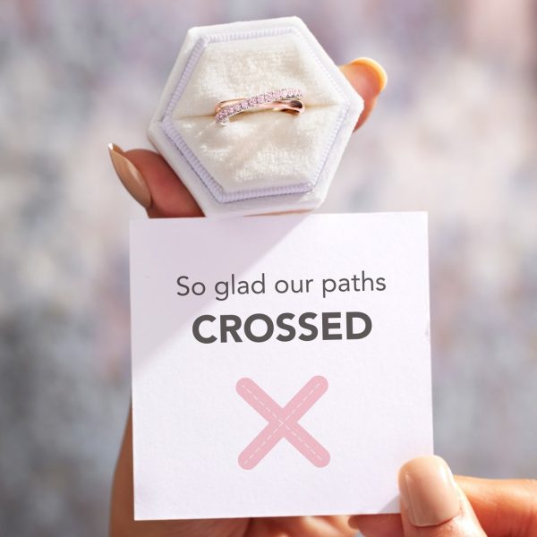 So Glad Our Paths Crossed Criss Cross Pavé Ring For Cheap - Image 3