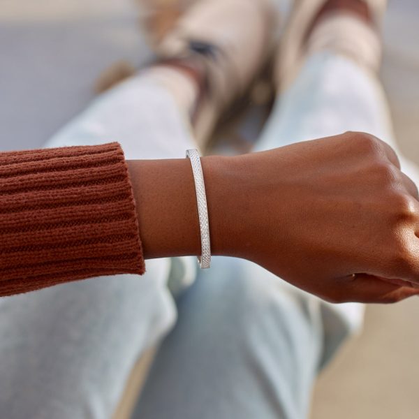 My Favorite Cardio Workout Pavé Mantra Bangle For Discount - Image 3