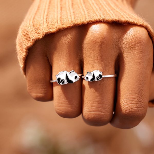 Mother&Daughter Together Forever Panda Ring Set Cheap - Image 2
