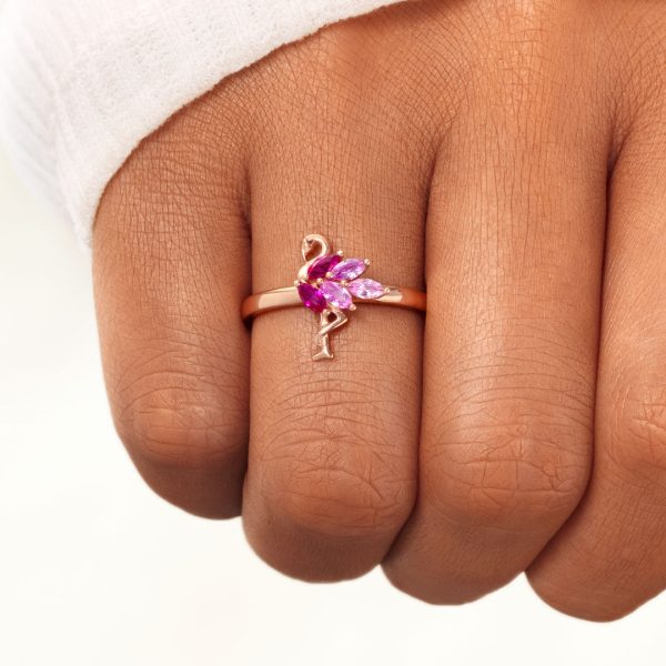 Born To Stand Out Flamingo Ring Online Sale - Image 2