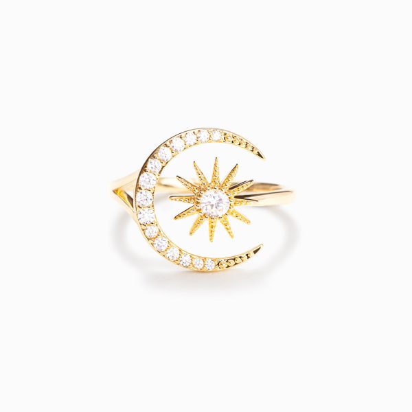 Granddaughters of Witches Crescent Moon & Star Ring For Discount