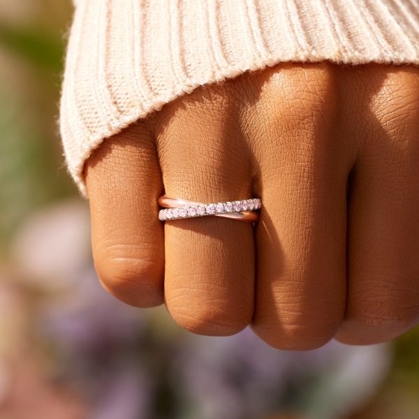 So Glad Our Paths Crossed Criss Cross Pavé Ring For Cheap - Image 2