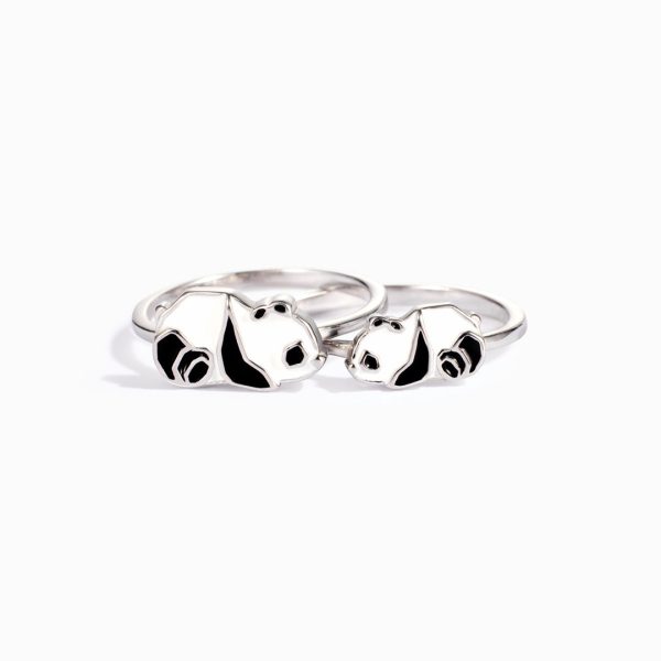Mother&Daughter Together Forever Panda Ring Set Cheap