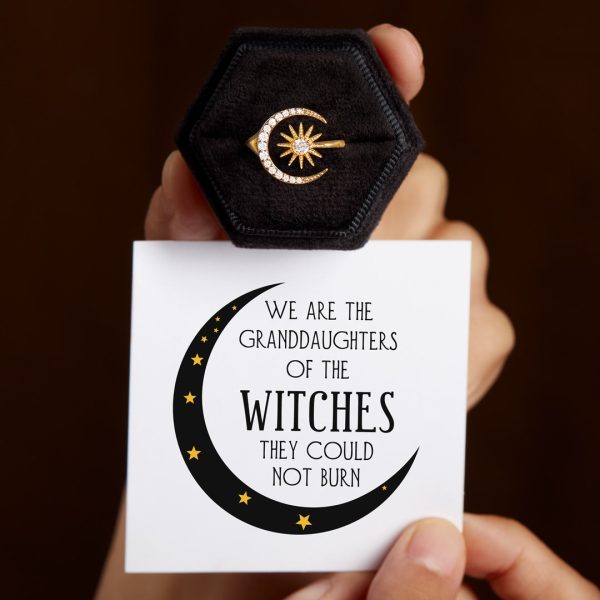 Granddaughters of Witches Crescent Moon & Star Ring For Discount - Image 3
