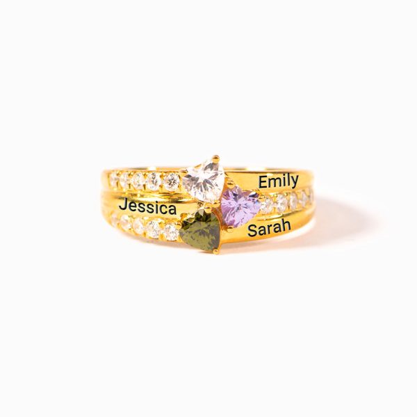Nana s Valentines 1-5 Birthstone Engravable Heart Ring Supply