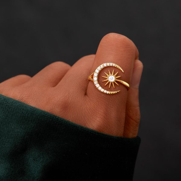 Granddaughters of Witches Crescent Moon & Star Ring For Discount - Image 5